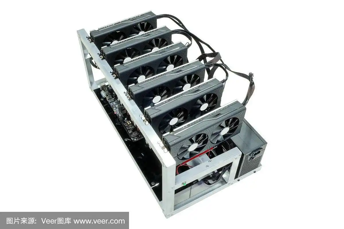 An up-close view of a low-energy miner, highlighting its compact design and efficiency features that optimize for Bitcoin and other cryptocurrencies