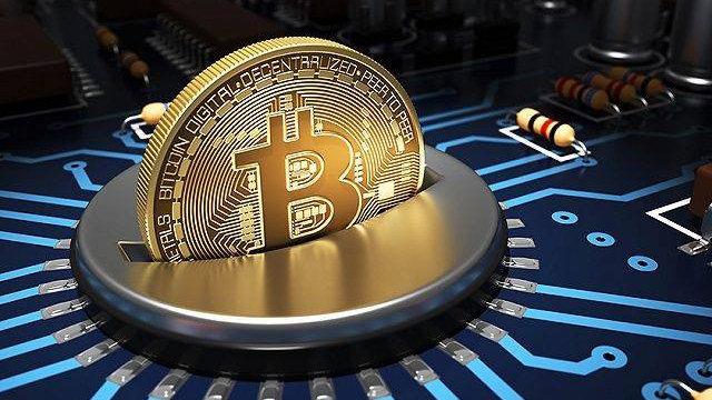 A mining rig with multiple GPUs running, showcasing the intense computational power required for cryptocurrency mining.